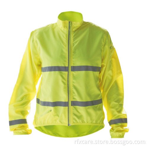 Jaket Pelari Jalan Wanita Dengan Jalur Reflektif